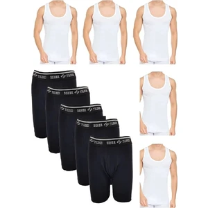 Erkek 5'li Takım Seher Yıldız 5 Boxer  Pamuklu Atlet Toplam 10 Parça