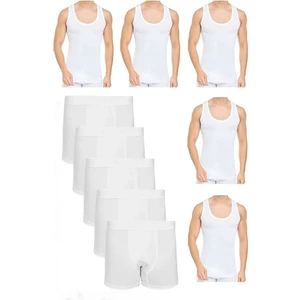 Erkek 5'li Kaliteli Pamuklu Likralı Boxer Atlet 5 Atlet 5 Boxer