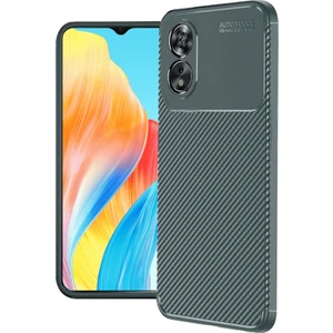 Oppo A60 Kılıf Negro Karbon Fiber Desen Silikon + Ekran Koruyucu