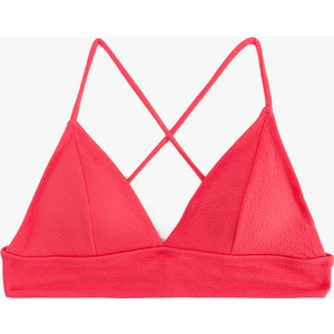 Arkası Çapraz Askılı Bağlama Detaylı Bralet Bikini Üstü
