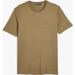 Pamuklu Kısa Kollu Bisiklet Yaka Basic Slim Fit Tişört
