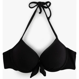 Push-Up Kalp Yaka Fiyonklu Bikini Üstü