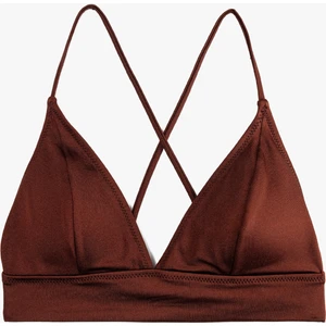 Arkası Çapraz Askılı Bağlama Detaylı Bralet Bikini Üst