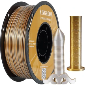 Çift Renk Silk PLA Filament - Altın & Gümüş - 1.75MM - 1kg