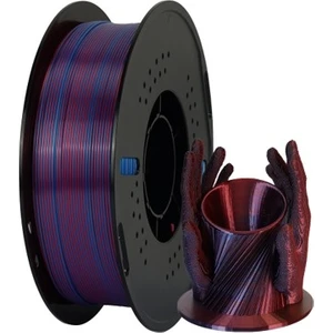 Çift Renk Silk PLA Filament - Mavi & Kırmızı - 1.75MM - 1kg
