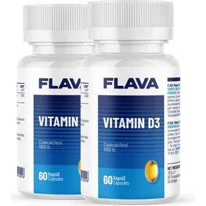 FLAVA VİTAMİN D3 - 60 Kapsül x 2 Adet