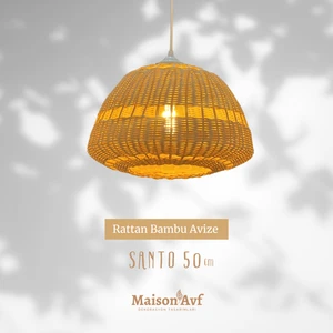 Maison Avf Santo Rattan Bambu Sarkıt Avize 50  cm