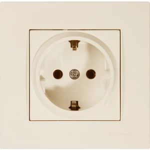 Topraklı Priz Çocuk Korumalı Rita Krem