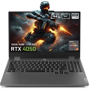 LOQ 15ARP9 83JC00CRTRV1 AMD Ryzen 7-7435HS 20GB DDR5 1TB SSD RTX4050 6GB 15.6 inç Full HD 144Hz IPS FreeDos Gaming Laptop