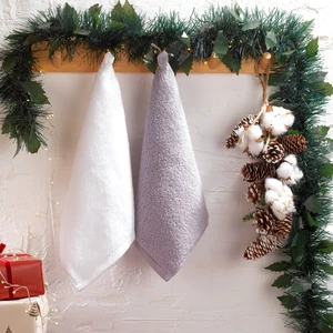 Home Merry 2 Li Havlu 30 x 30  cm -Gri/beyaz