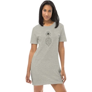 Yıldız Prenses Gri Kısa Kollu Penye T-Shirt Elbise