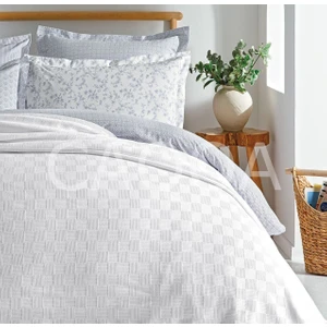 Battal Boy Dama Desenli Pamuk Otel Pikesi 225 x 240