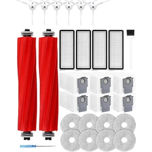 Roborock Qrevo Pro Maxv Elektrikli Süpürge Için Yedek Parça Seti, Fırçalar, Filtreler, Paspas Pedleri Vb. Dahil 29 Parça. (Yurt Dışından)
