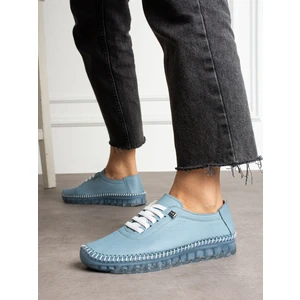Alemdar Shoes Ventus Mavi  Deri Kadın Ayakkabı
