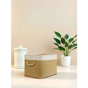 Küçük Boy Jüt Dolap Içi Çamaşır Çocuk Odası Oyuncak Düzenleyici Katlanır Saklama Sepeti Organizer