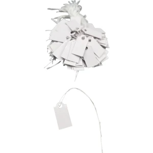 Yerli Üretim Küçük Boy Beyaz Renk 2 /1 cm 80 Adet Karton Ipli Etiketi