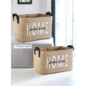 2'li Home Set Jüt, Dolap Içi Çamaşır Çocuk Odası Oyuncak Düzenleyici Katlanır, Saklama Sepeti Organizer