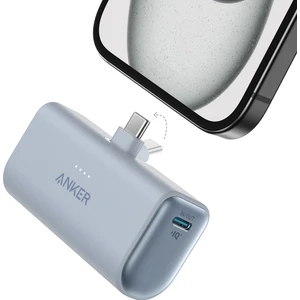 Nano Powerbank (22.5W, Dahili USB-C Bağlantı Noktası) - Mavi - A1653 (Anker Türkiye Garantili)