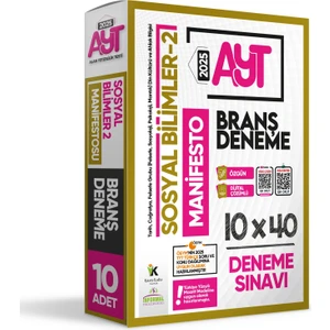 2025 Yks Ayt Sosyal Bilimlerin (2) Manifestosu Branş Deneme Paketi 10LU Dijital Çözümlü