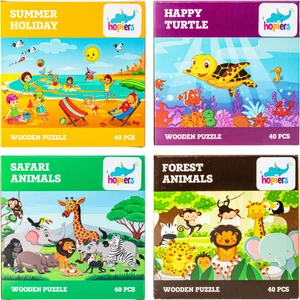 Montessori Hero 2 Serisi Ahşap 160 Parça Kutulu Puzzle Seti / 12+ Ay ve Üzeri / Eğitici, Öğretici ve Güvenli Çocuk Oyuncağı