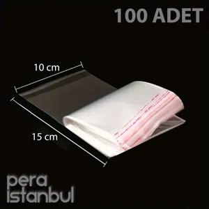 100 Adet 10X15 Kendinden Yapışkanlı Açılıp Kapanabilir Şeker Kurabiye Şeffaf Plastik Poşet Torba