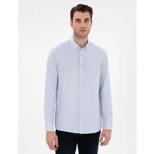 Pierre Cardin Erkek Açık Mavi Slim Fit Oxford Gömlek Uzunkol 50304764-VR003