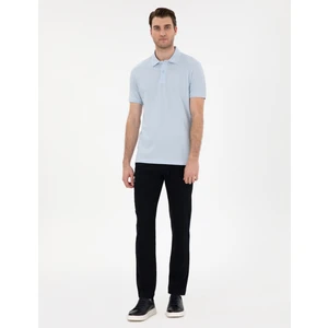 Pierre Cardin Erkek Lacivert Slim Fit Beli Lastikli Kanvas Pantolon 50301791-VR033