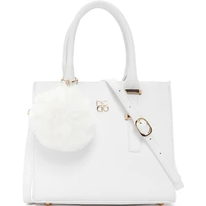 Kadın Beyaz Uzun Askılı Aksesuarlı Kol Çantası 25SBD2005CV