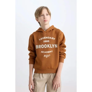 Erkek Çocuk Kapüşonlu Baskılı Sweatshirt D4343A8NS
