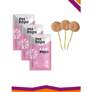Pet Pops Lollipops Tavuk Ciğeri Kefir Dondurularak Kurutulmuş Kedi Köpek Ödülü Lolipop 3'Lü Lolipopu