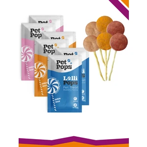 Pet Pops Lollipops Dondurularak Kurutulmuş Karışık Mix Lezzet Paketi Kedi Köpek Ödülü Lolipop 6'Lı Lolipopu