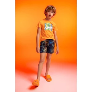 Erkek Çocuk Marvel Comics Kısa Kollu Tişört Deniz Şort 2'li Takım A0714A823HS