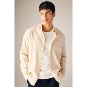 Regular Fit Gabardin Uzun Kollu Gömlek A5383AX23AU