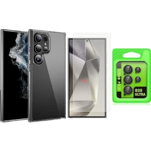 Samsung Galaxy S25 Ultra Kılıf Zore Droga Kapak + Kamera Lens + Nano Ekran Koruyucu
