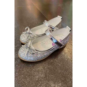 21-30 Numara Kız Çocuk Simli Babet Gümüş