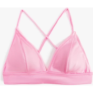 Arkası Çapraz Askılı Bağlama Detaylı Bralet Bikini Üst