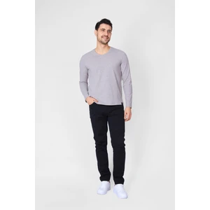 ADAM BOXES V Yaka Uzun Kollu T-shirt NP-Trelargo - Kahve Melanj