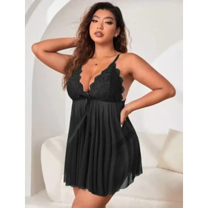 Büyük Beden Dantelli Gecelik