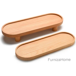 Furniza Home Furnizahome 2'li Ahşap Düzenleyici Sunumluk Servis Tabağı Ayaklı Sunumluk Mutfak Banyo Stand Yağdanlık Altlığı