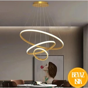 Robin Modern Üçlü 3 Lü Sarkıt Avize Beyaz Ledli