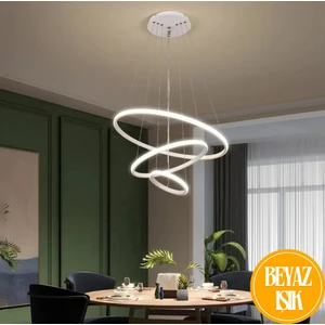 Robin Modern Üçlü 3 Lü Sarkıt Avize Beyaz Ledli