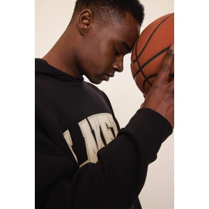 DeFactoFit NBA Los Angeles Lakers Oversize Geniş Kalıp Kapüşonlu Skuba Dalgıç Kumaş Sweatshirt D6709AX25SP