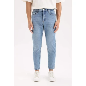 %100 Pamuk 90's Slim Fit Dar Kalıp Yüksek Bel Dar Paça Jean Pantolon E1614AX24AU
