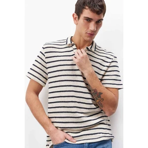 Regular Fit Polo Yaka Çizgili Kısa Kollu Tişört B6532AX25SP