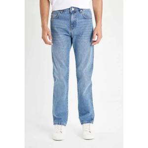 %100 Pamuk Straight Fit Normal Kalıp Normal Bel Boru Paça Jean Pantolon C7375AX24AU