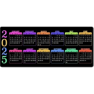 Sge Teknoloji 2025 Takvim 70X30 cm Speed Kaymaz Taban Dikişli Oyuncu Gaming Mouse Pad