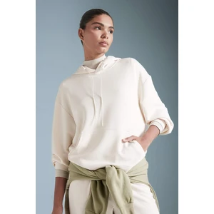 Oversize Geniş Kalıp Modal Kapüşonlu Kanguru Cepli Sporcu Sweatshirt B5206AX24AU