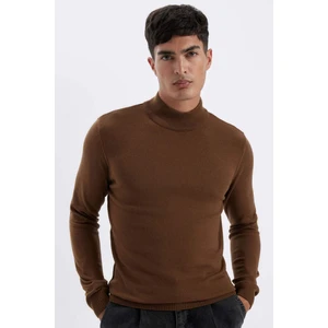 Slim Fit Dar Kesim Yarım Balıkçı Yaka Basic Düz Triko Kazak R1127AZ24WN