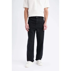 %100 Pamuk Baggy Fit Geniş Kalıp Normal Bel Geniş Paça Jean Pantolon E5388AX25SP