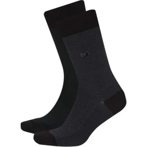 Erkek Dikişsiz Ultra Soft 2'li Bambu Premium Uzun Çorap C2534AXNS